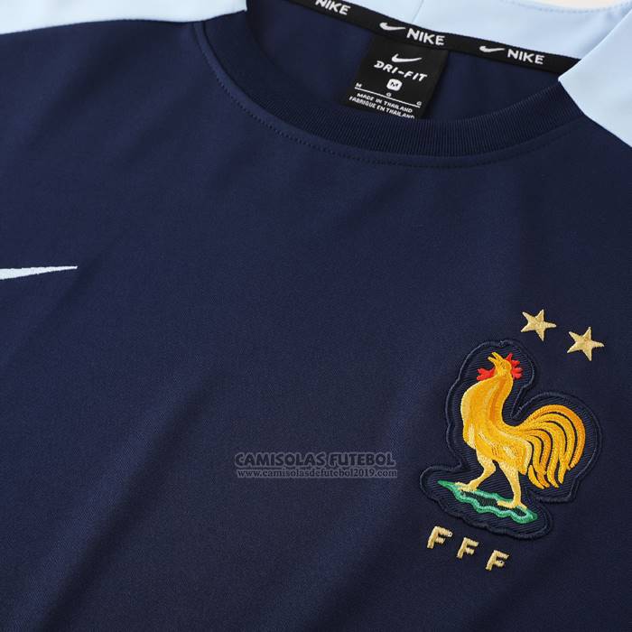 Fato de Treino Franca Manga Curta 2024-2025 Azul - Calcas Curta